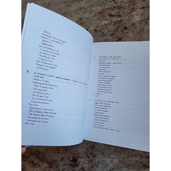 The Data Compression Book Paperback C Program System Hardware CS Coding Models - Picture 4 of 10